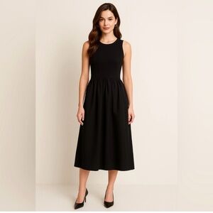 J. Crew Ribbed Knit Mixy Dress Size XS Black